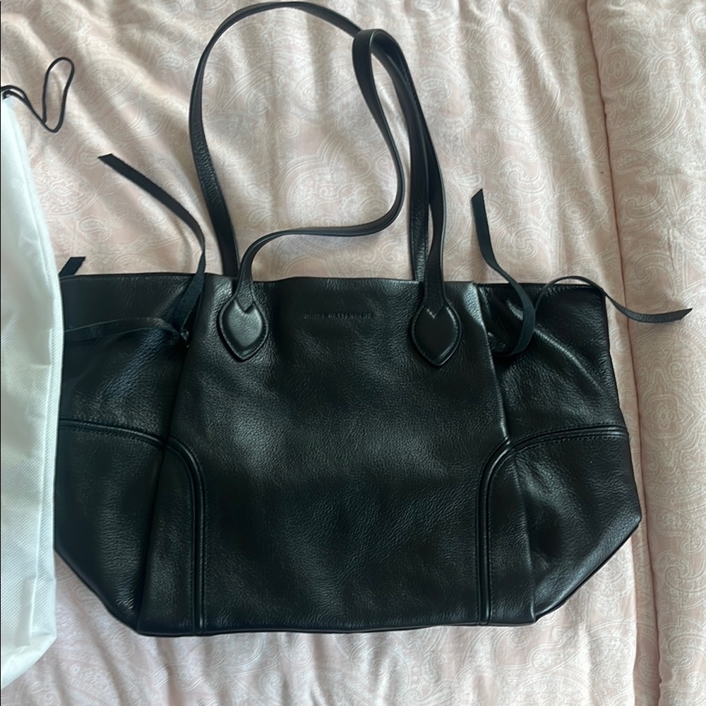 Aimee Kestenberg Black Leather Tote Bag
